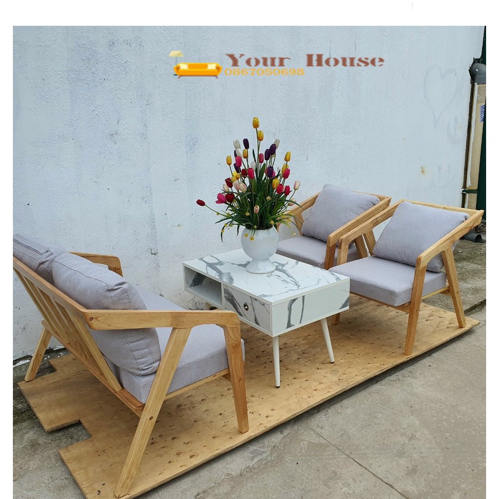 Ghế Sofa, Ghế Sofa Đơn YOUR HOUSE Khung Gỗ Chắc Chắn, Mặt Nệm Êm Ái