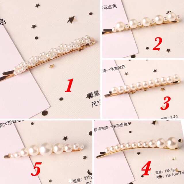 [Mã FAGOGO giảm 12% đơn 99K] 15 MẪU Kẹp tóc,cặp tóc đính đá, ngọc nhân tạo Hàn Quốc | BigBuy360 - bigbuy360.vn