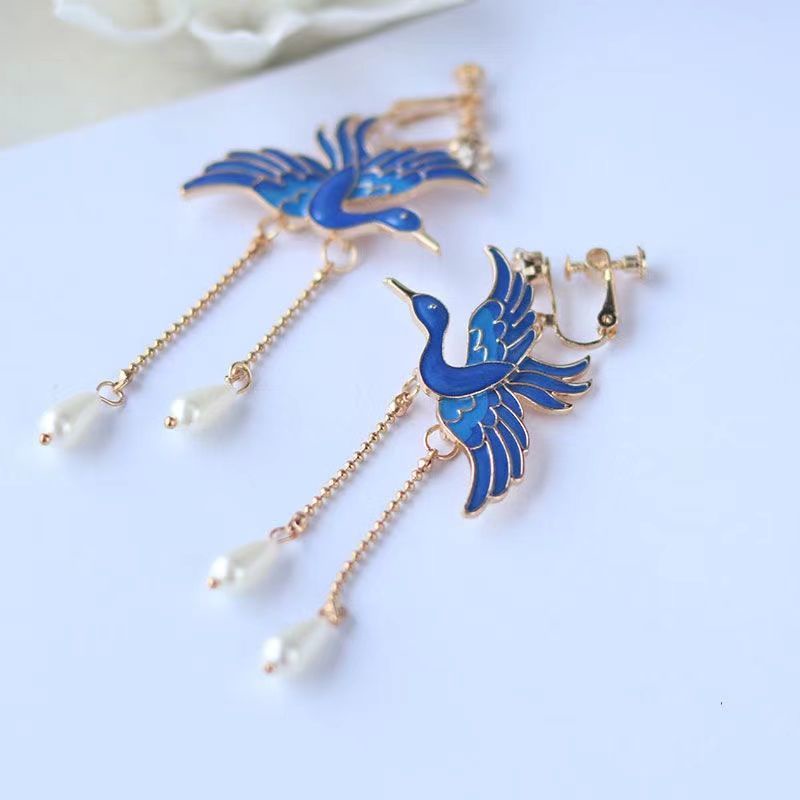 Set Vương Miện Phối Tua Rua Toàn Diện Phong Cách Trung Hoa Cổ Điển Thời Trang Cho Nữ