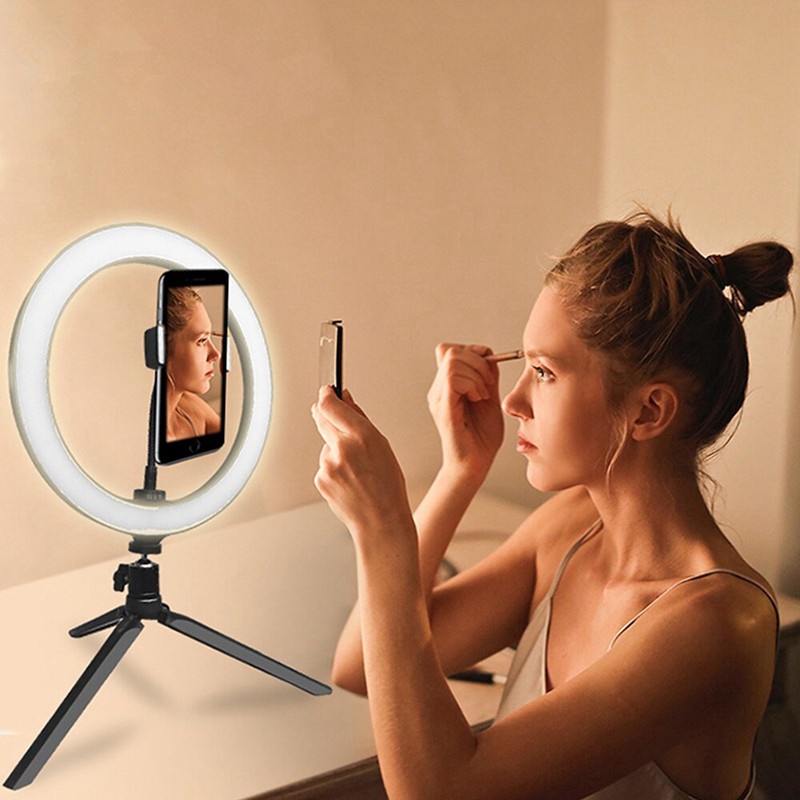 【In stock】 Desktop Fill Light 26CM Live Selfie Bluetooth Remote Control Ring H3VN