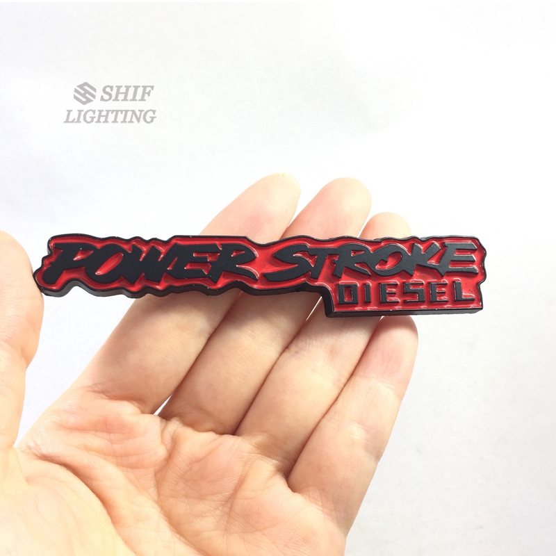 Logo trang trí xe hơi họa tiết POWER STROKE bằng im loại hợp thời trang