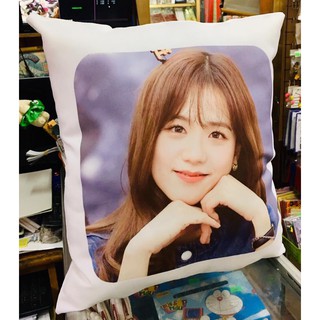Gối ôm in theo yêu cầu hình vuông 45x45cm. Ruột bông Hàn quốc