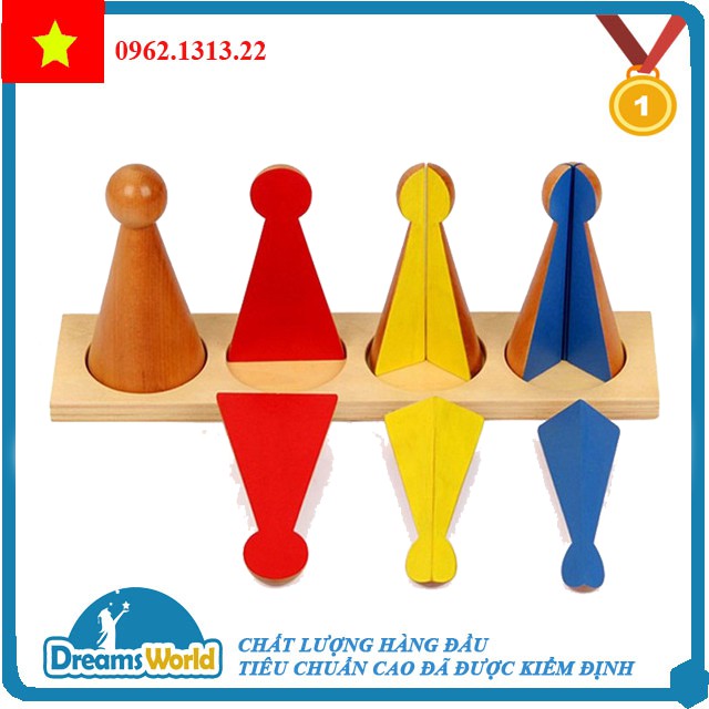 Montessori - Skittles phân số lớn có chân đế