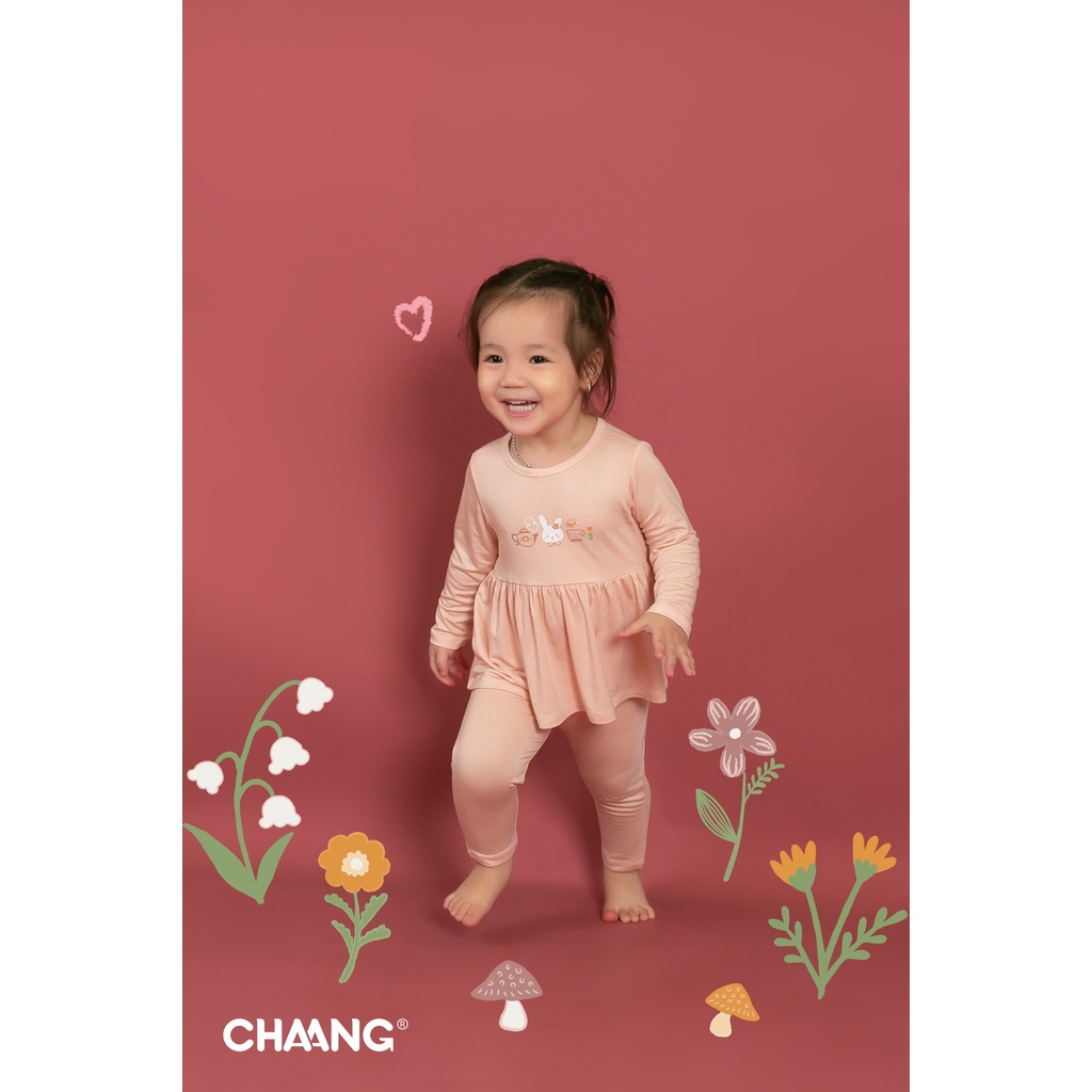 [CHÍNH HÃNG] Bộ dài tay cotton trẻ em mềm mại cao cấp họa tiết autumn park Chaang