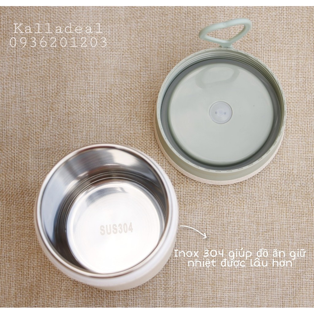 Cốc Đựng Canh❤FREESHIP❤450ml Giữ Nhiệt Inox 304 Kèm Muỗng