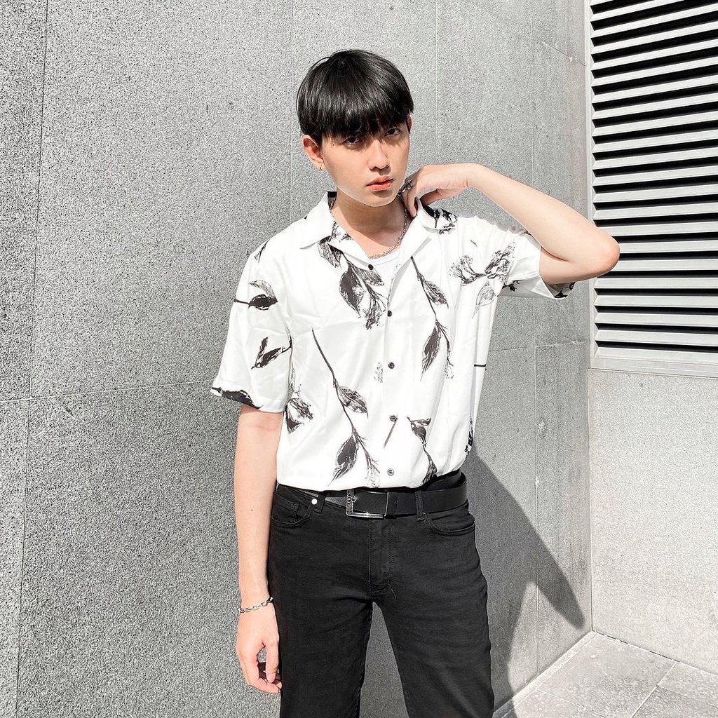 Áo sơ mi ngắn tay nam họa tiết mềm mịn Highway (Menswear)