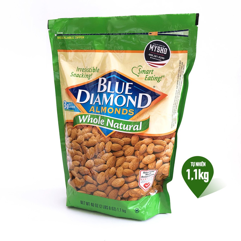 Hạnh nhân tự nhiên 1.1kg - Almonds Nature Blue Daimond