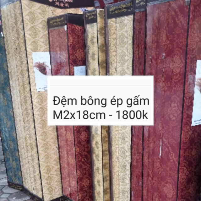 [SALE-50%]Đệm bông ép Queensweet Hàn Quốc vải gấm( 160cm x200cm )