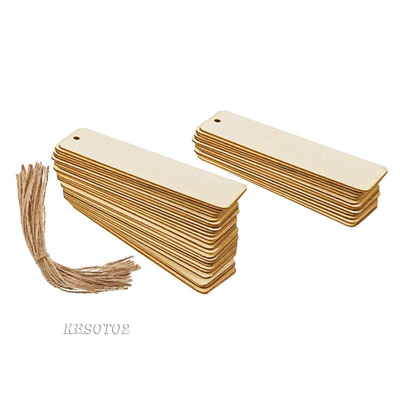 Set 2 / 36 Thẻ Gỗ Hình Chữ Nhật Đánh Dấu Trang Sách Tiện Dụng
