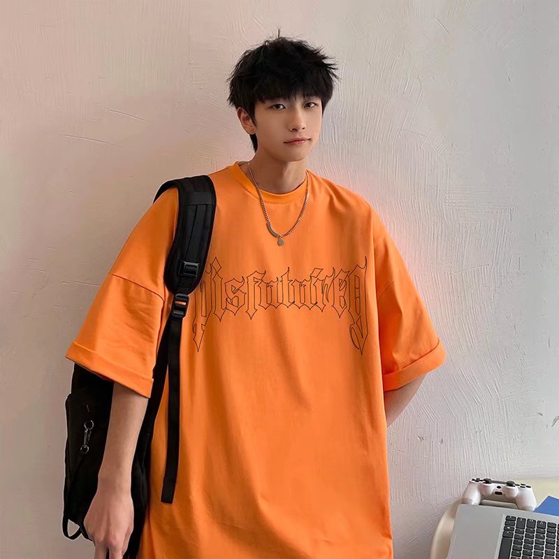 Áo Thun Tay Ngắn Dáng Rộng In Chữ Cỡ Lớn M-8XL Phong Cách Hip Hop Thời Trang Mùa Hè Cho Nam