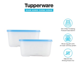 Bộ 2 hộp trữ đông Freezermate 650ml TUPPERWARE bảo quản thực phẩm tiện lợi chuyên biệt cho ngăn đông