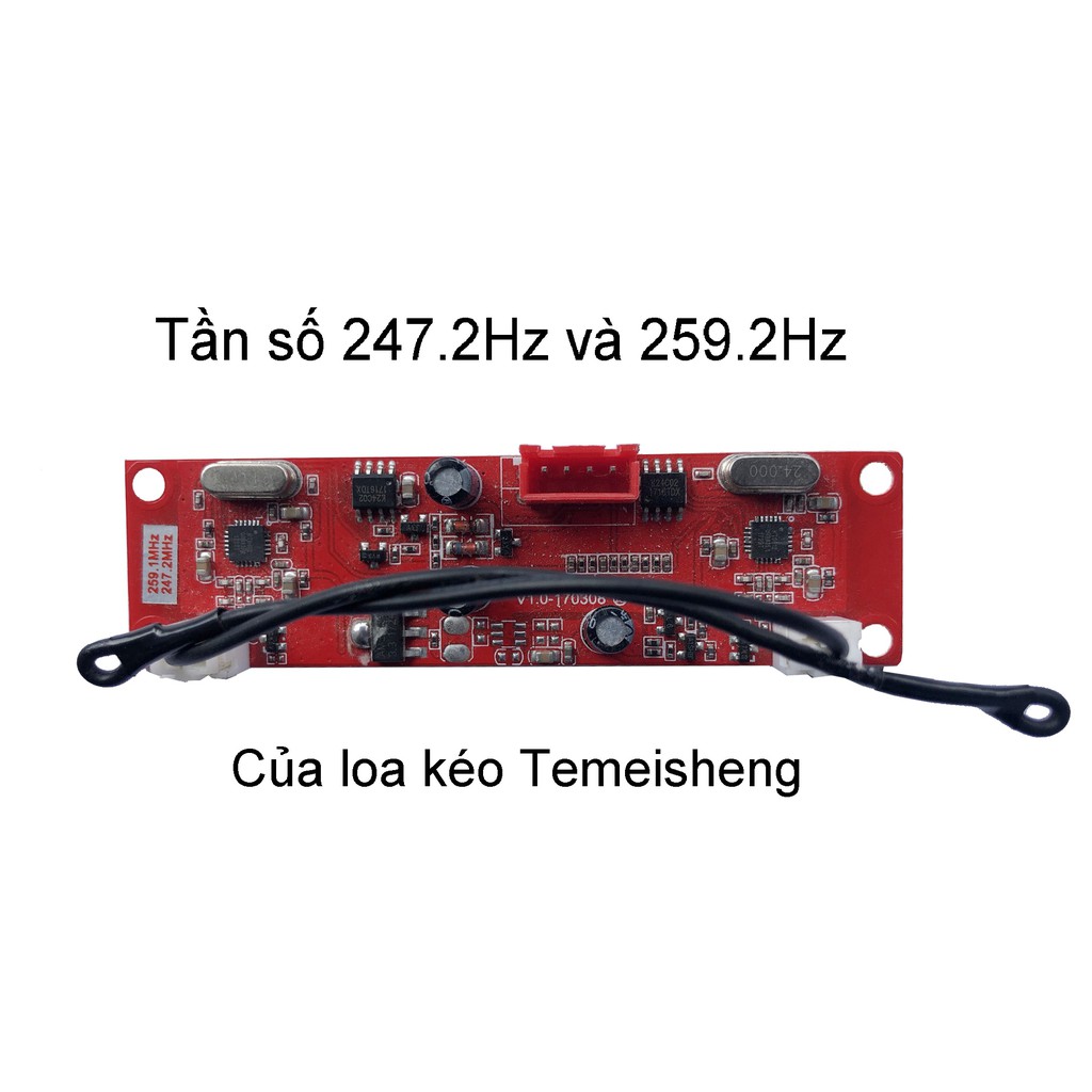 Bore rời micro cho loa kéo Temeisheng tần số 247.2Mhz và 259.1Mhz