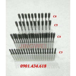 Đầu mài - Mũi doa hợp kim cán 3 - Hình C