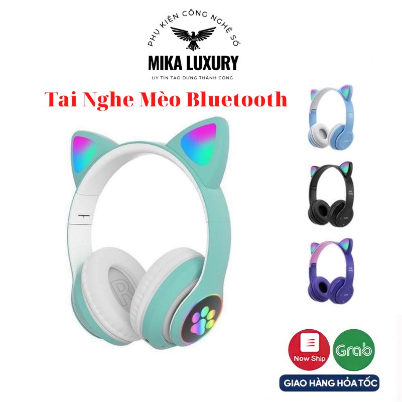 Tai Nghe Mèo Bluetooth, Kiểu Dáng Dễ Thương Có Mic,Âm Bass Mạnh Mẽ Và Dung Lượng Pin Khủng - BH 12 Tháng.