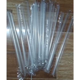 1KG ỐNG HÚT TRÀ SỮA - PHI 12 CÓ MÀNG BỌC - ( ống hút nhựa trong cao cấp ép nilong từng cái an toàn)