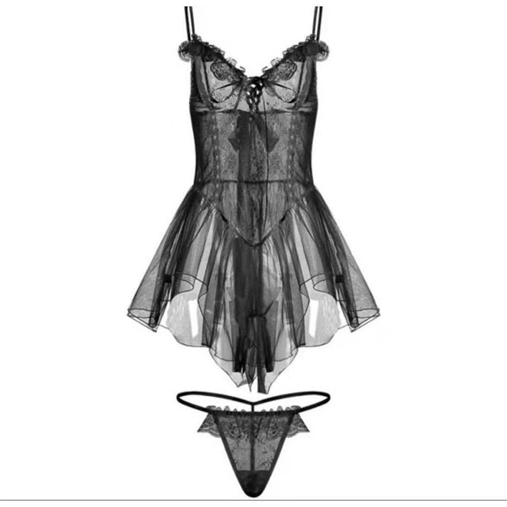 Đầm ngủ công chúa phối ren + quần lót phong cách lolita thời trang quyến rũ cho nữ | WebRaoVat - webraovat.net.vn