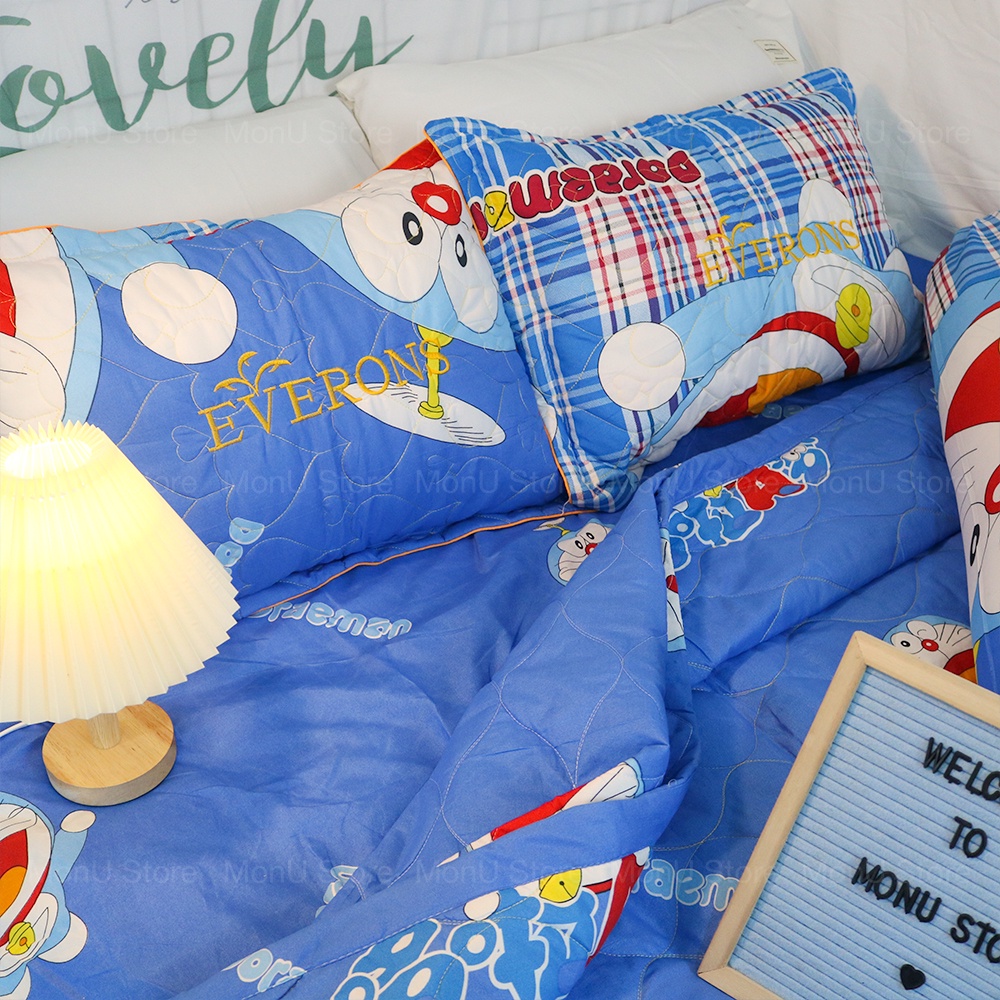 Bộ 5 món chăn ga gối nệm hình DORAEMON DOREMON dễ thương cute MON0269 TooYoo