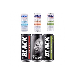 6 loại nước tăng lực cao cấp 4move & miketyson black energy, nhập khẩu độc quyền Ba Lan, 250ml