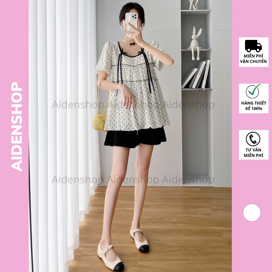 Bộ bầu mùa hè mặc nhà Aidenshop Đồ bộ bầu thiết kế xinh
