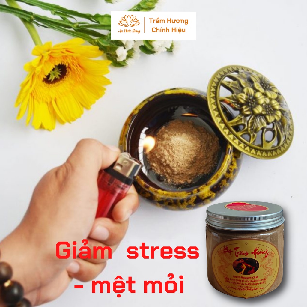Trầm hương -  Bột trầm hương cao cấp 100% nguyên chất không  tạp chất xả stress mang lại may mắn tài lộc