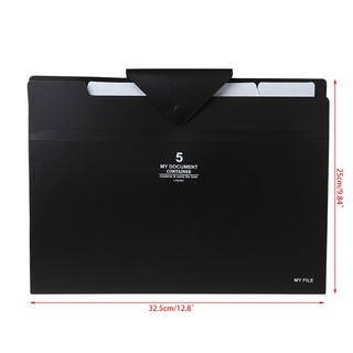 5 layer Expanding File Folder Organ Bag A4 Organizer Paper Hold Document Folder