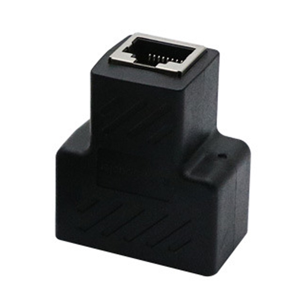 Internet Splitter Dual Port Ethernet Adapter High Speed Internet Plastic Port Distributor for Home Office