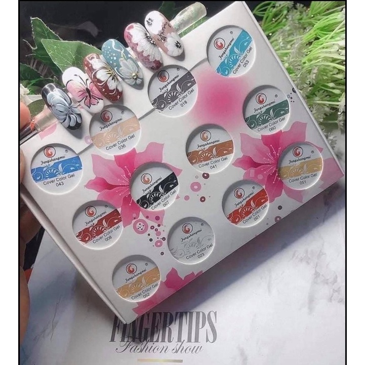 Set 12 hũ gel vẽ cao cấp Nail , set gel vẽ nail