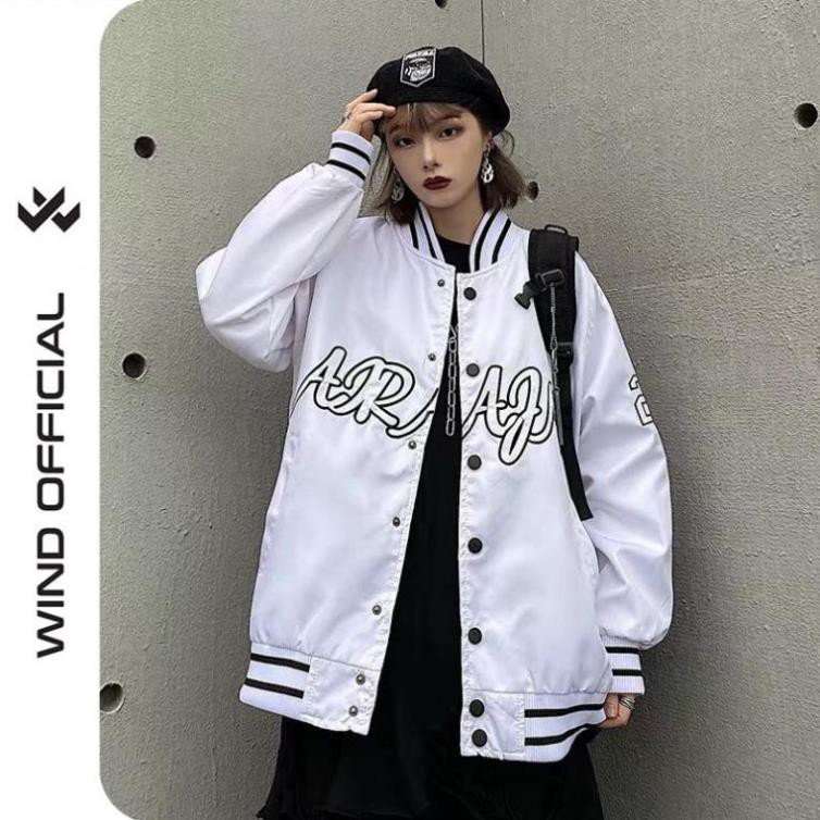 Áo khoác bomber dù unisex form rộng 2 lớp cực đẹp nam nữ thời trang kmg