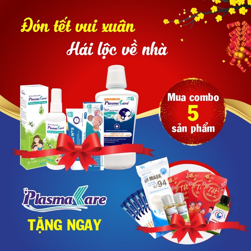 [Quà tặng] Combo 05 Lì xì Tết bình an cùng PlasmaKare đón tết sức khỏe và bình an