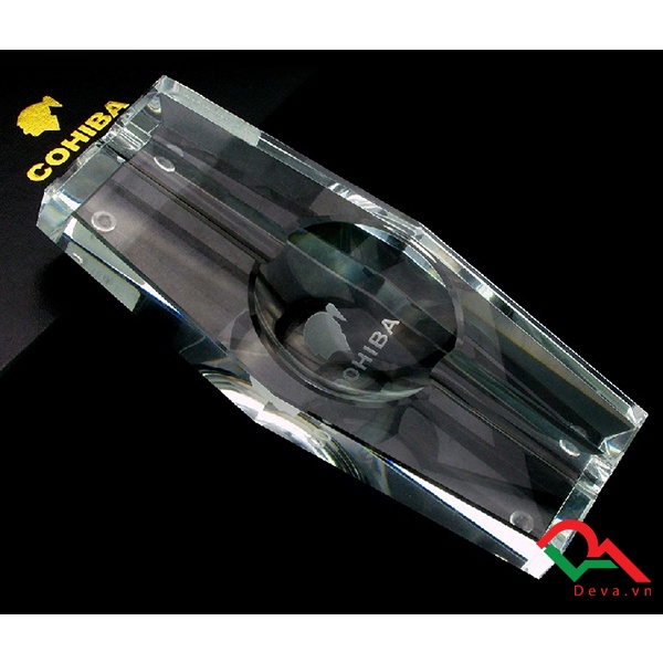 { HÀNG CHÍNH HÃNG } Gạt Tàn Pha Lê Cohiba SL100 Cao Cấp Họa Tiết Hoa Văn Cohiba Sang Trọng