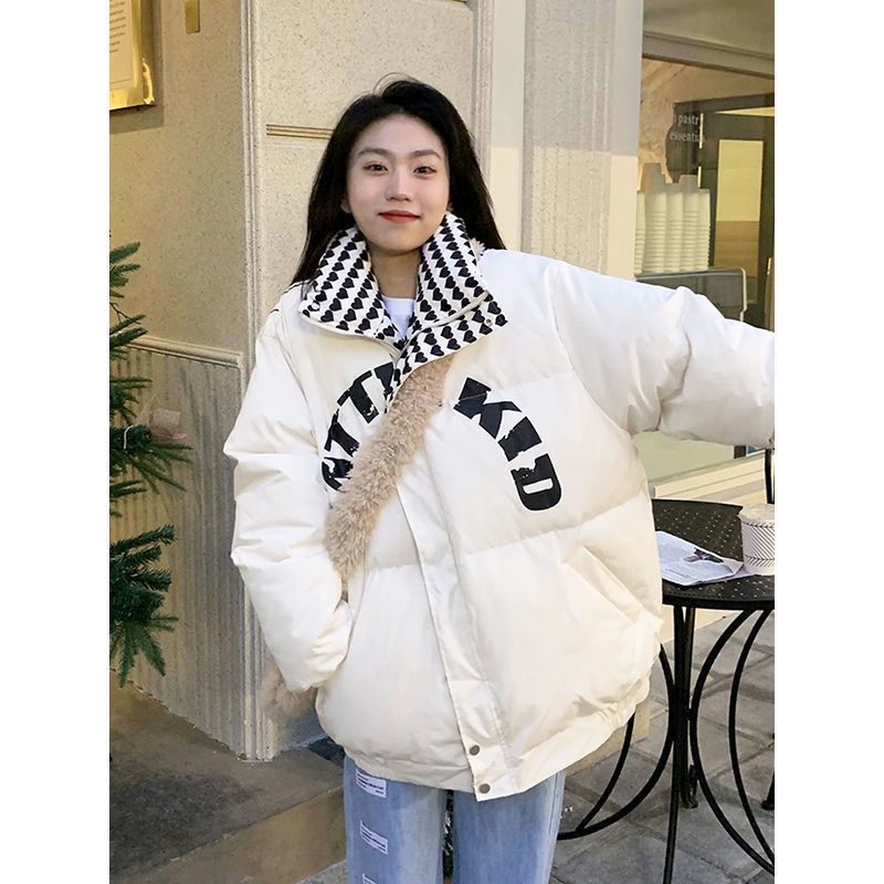 Áo khoác phao DIDIKA chất liệu cotton phong cách retro Mỹ thời trang thu đông 2022