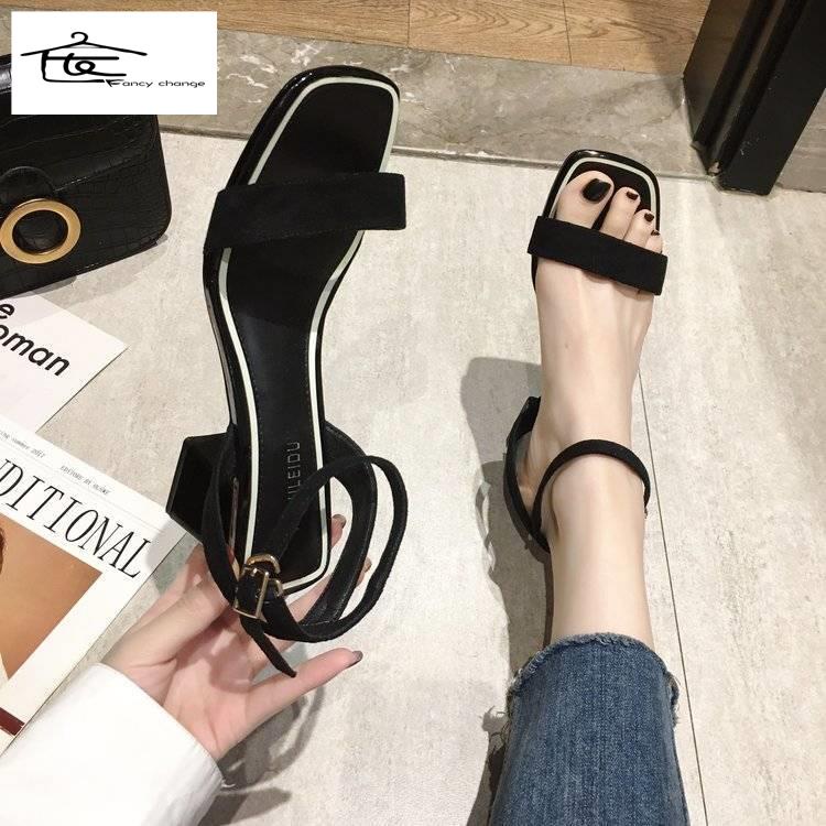 Giày Sandal Cao Gót Dày Dặn Thoải Mái Thời Trang Mùa Hè Dành Cho Nữ
