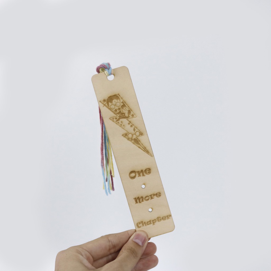 Harry Portter Bookmark gỗ chặn sách handmade in hình dễ thương (nhiều hình) - quà tặng giáng sinh