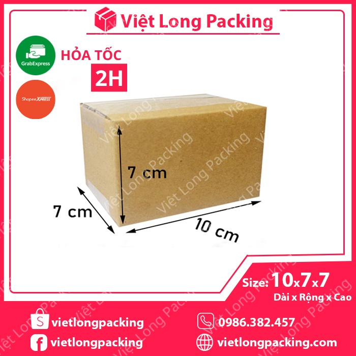 10x7x7 Combo 40 hộp carton gói hàng - Thùng giấy đóng hàng