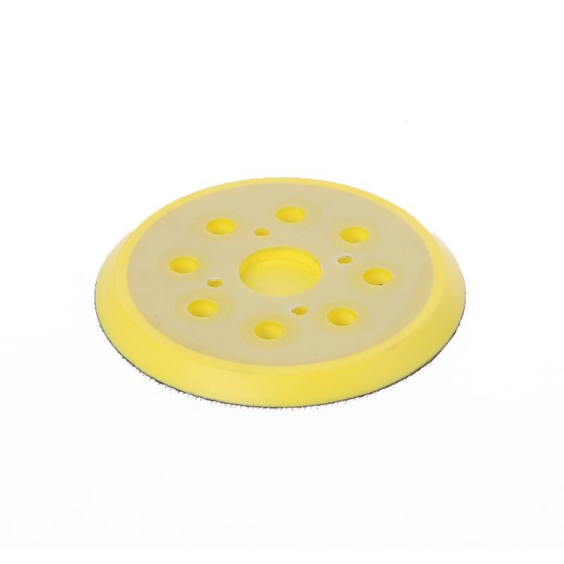Tấm đệm chà nhám 5 inch 125 mm 8 lỗ và 4 móc có vòng đệm cho máy mài điện