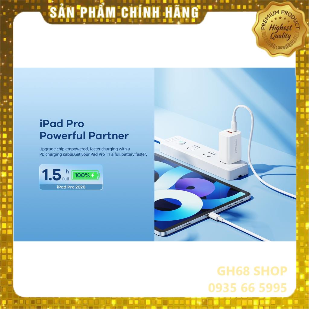 Củ sạc nhanh iPhone 30w chính hãng Remax U6 hỗ trợ sạc nhanh iPhone 13 seri và iPad Macbook