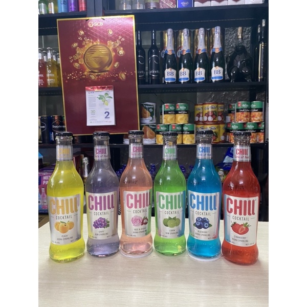 Combo Mix 6 chai Nước Trái cây lên men Chill Cocktail 4% 275ml