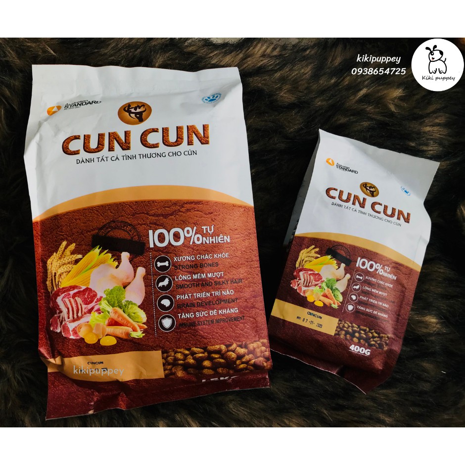 Thức ăn cho chó con từ 3 tháng tuổi, Hạt tươi cho chó Cuncun 1,5kg, dành cho giống chó cỡ vừa và lớn