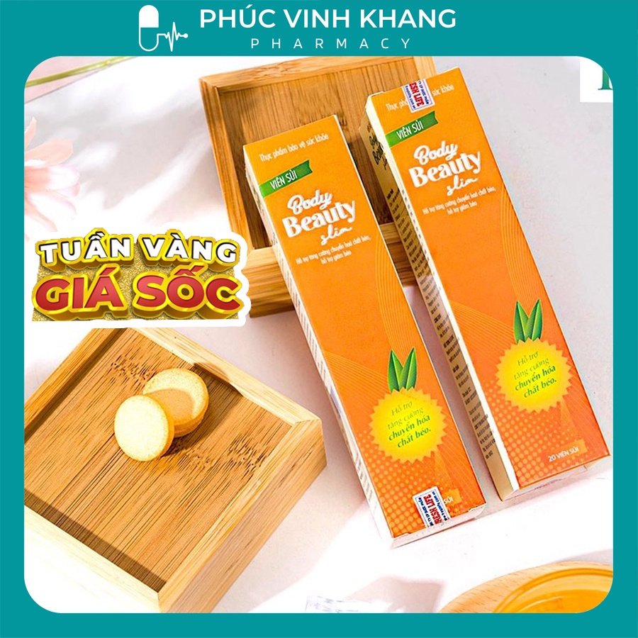 Body Beauty Slim - Sủi giảm cân chính hãng lọ 20 viên, giúp giảm cân hiệu quả và an toàn