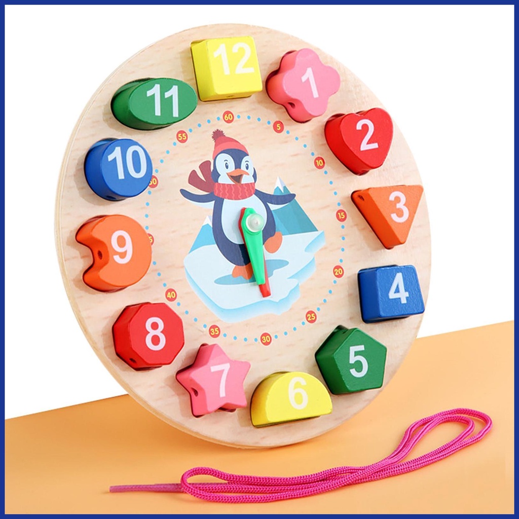 Đồ Chơi Lắp Ráp Hình Đồng Hồ Có Phân Loại Màu Sắc Theo Phương Pháp Montessori