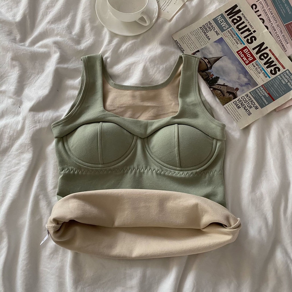 Áo Không Tay Không Đường May Mặc Ngoài Trời Vải Lông Cừu Dày Ấm Áp Thời Trang Thu Đông