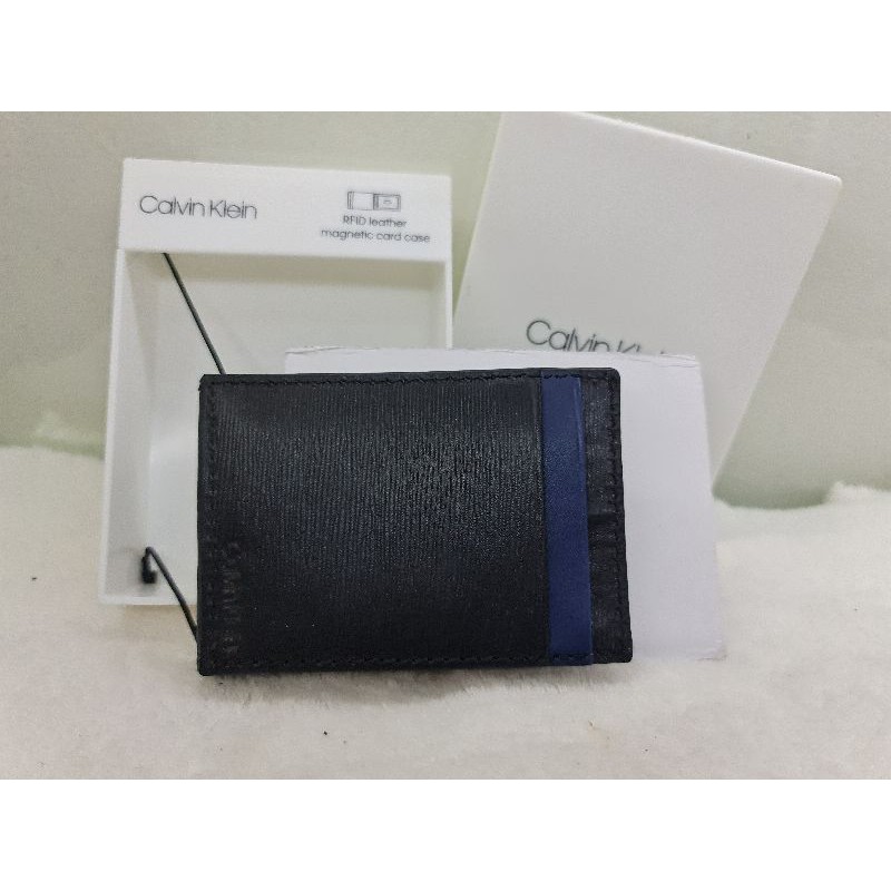 Ví da kẹp tiền, card ATM Calvin Klein Ck chính hãng Mỹ