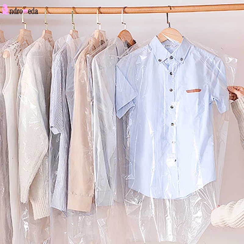 Set 10 Túi Nhựa Trong Suốt Chống Nước Chống Bụi Dùng Một Lần Kích Thước 50X75cm