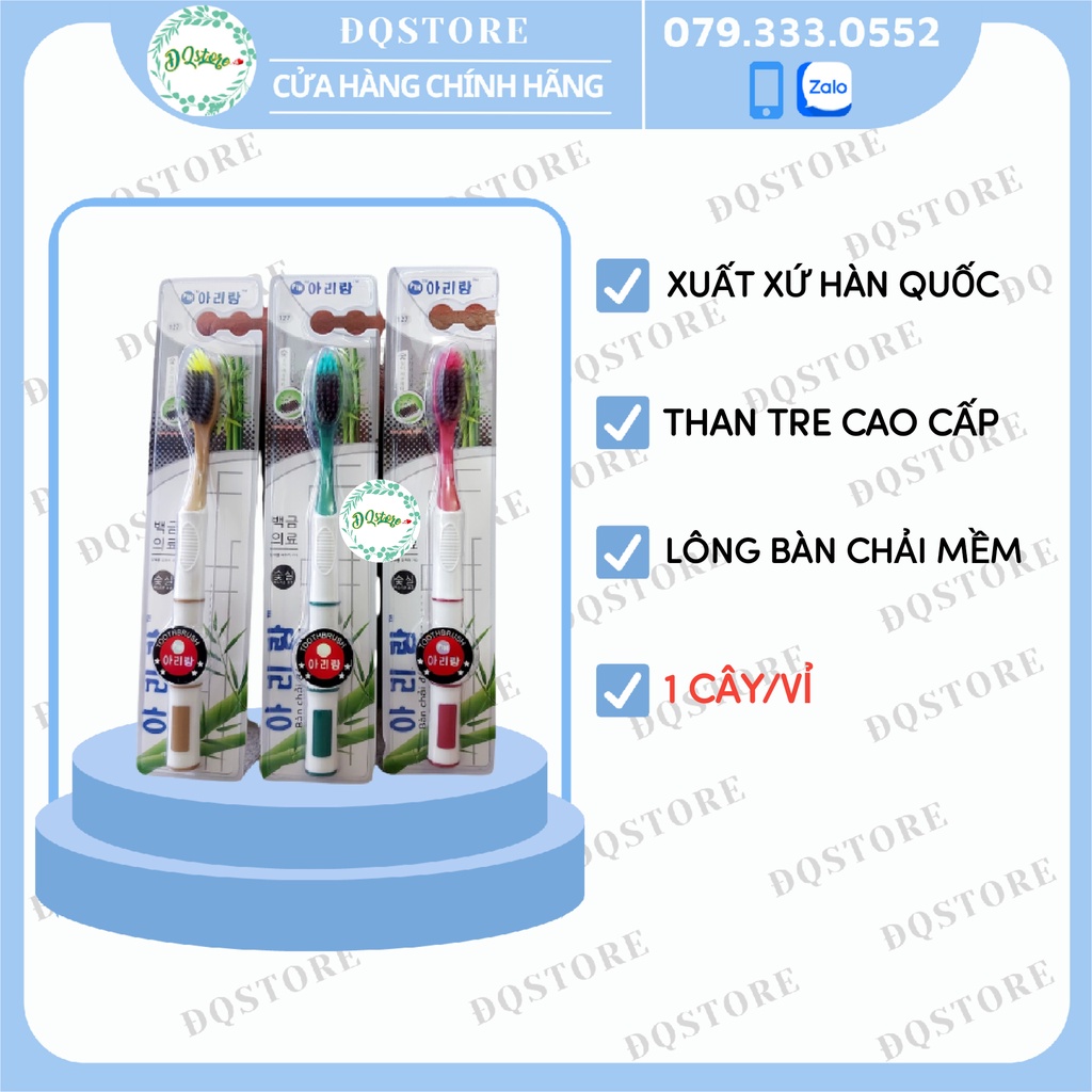 BÀN CHẢI ĐÁNH RĂNG THAN TRE HÀN QUỐC