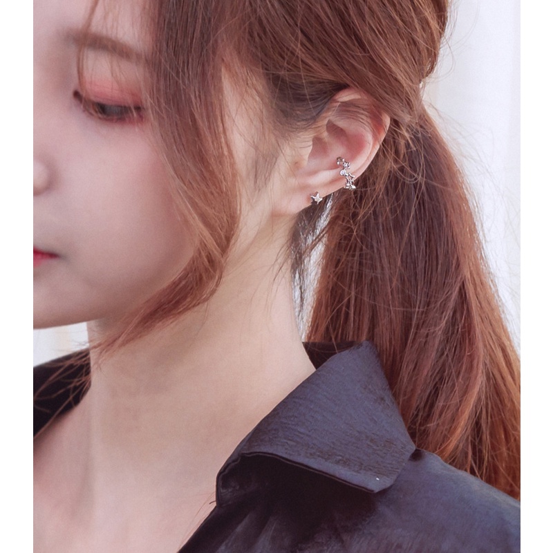 Khuyên Tai Kẹp Vành Tai Hình Dải Ngôi Sao Không Cần Bấm Lỗ EC20