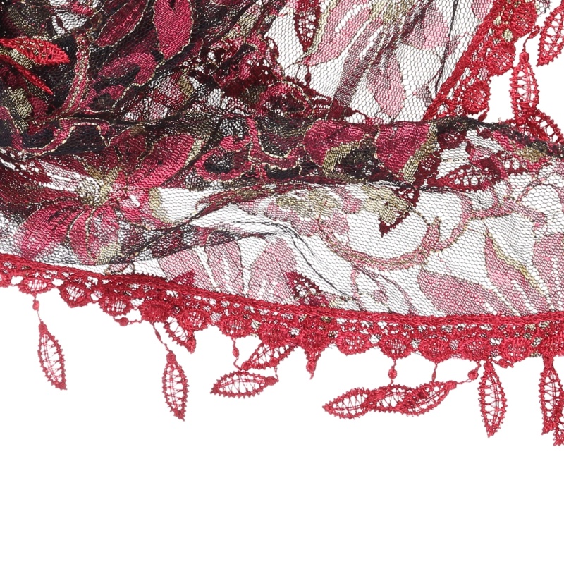 Khăn Choàng Ren In Hoa Thời Trang Nữ Tính