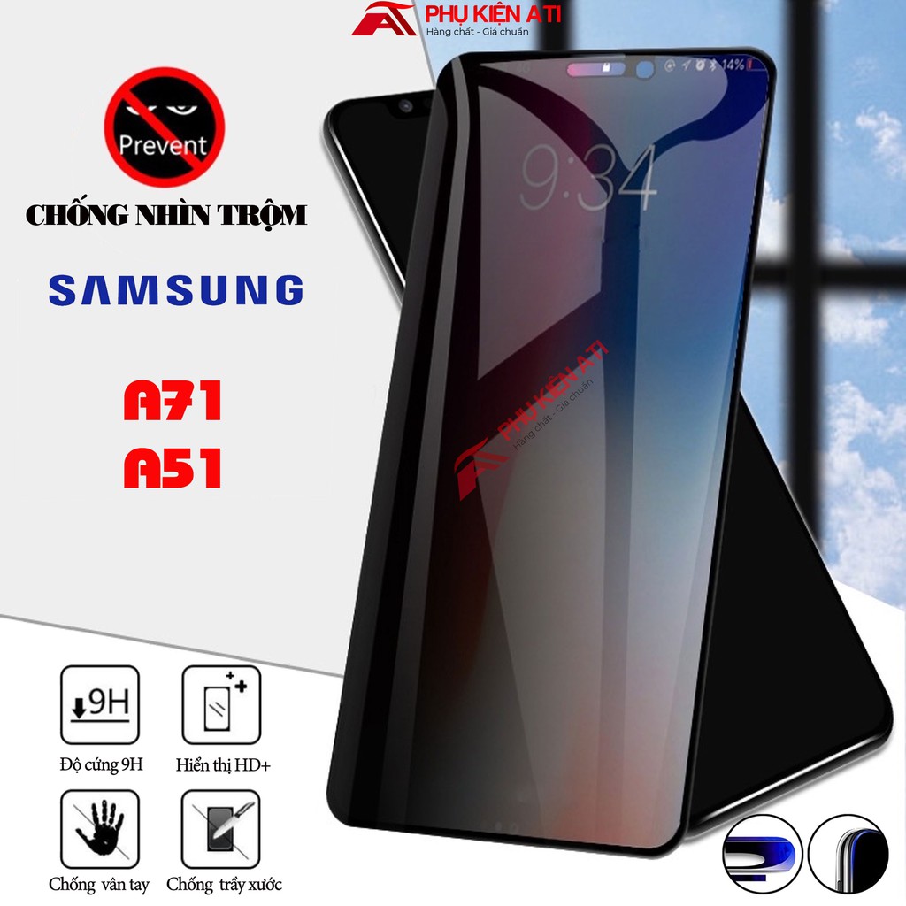 Kính cường lực Samsung A71 / A51 Chống nhìn trộm-Bảo vệ sự riêng tư-Dày dặn,cứng cáp,chống trầy