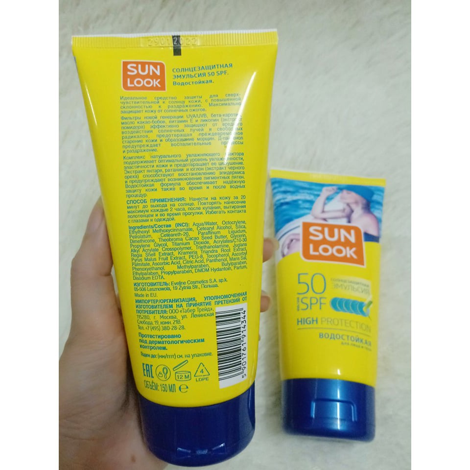 TUẦN  SALE Kem chống nắng Sunlook spf50 tuýt to 150ml xách Nga  SALE