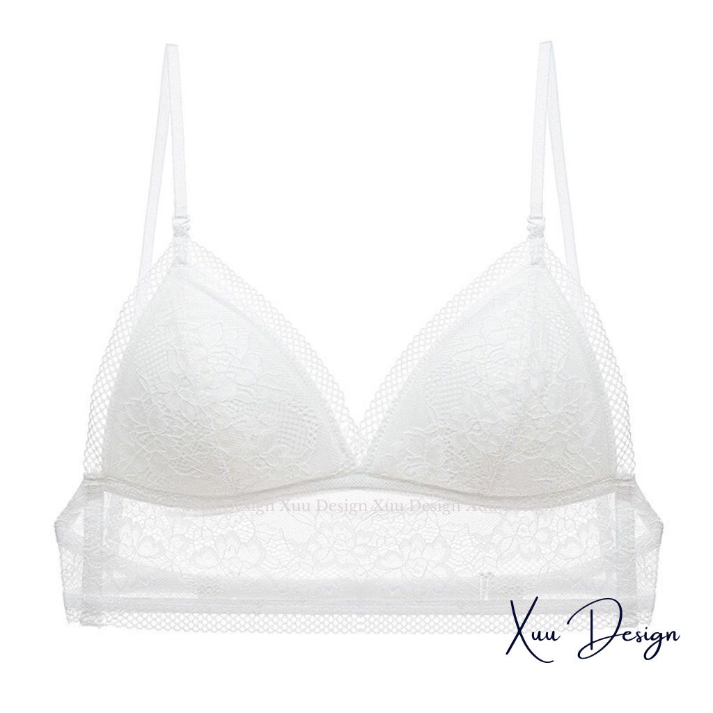 Áo lót nữ ren XUU thiết kế hở lưng không gọng đệm mỏng quyến rũ - AV46