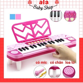 Đồ chơi đàn piano cho bé có micro, có đèn nhạc (tặng kèm 3 pin AA) (ALA: 27)